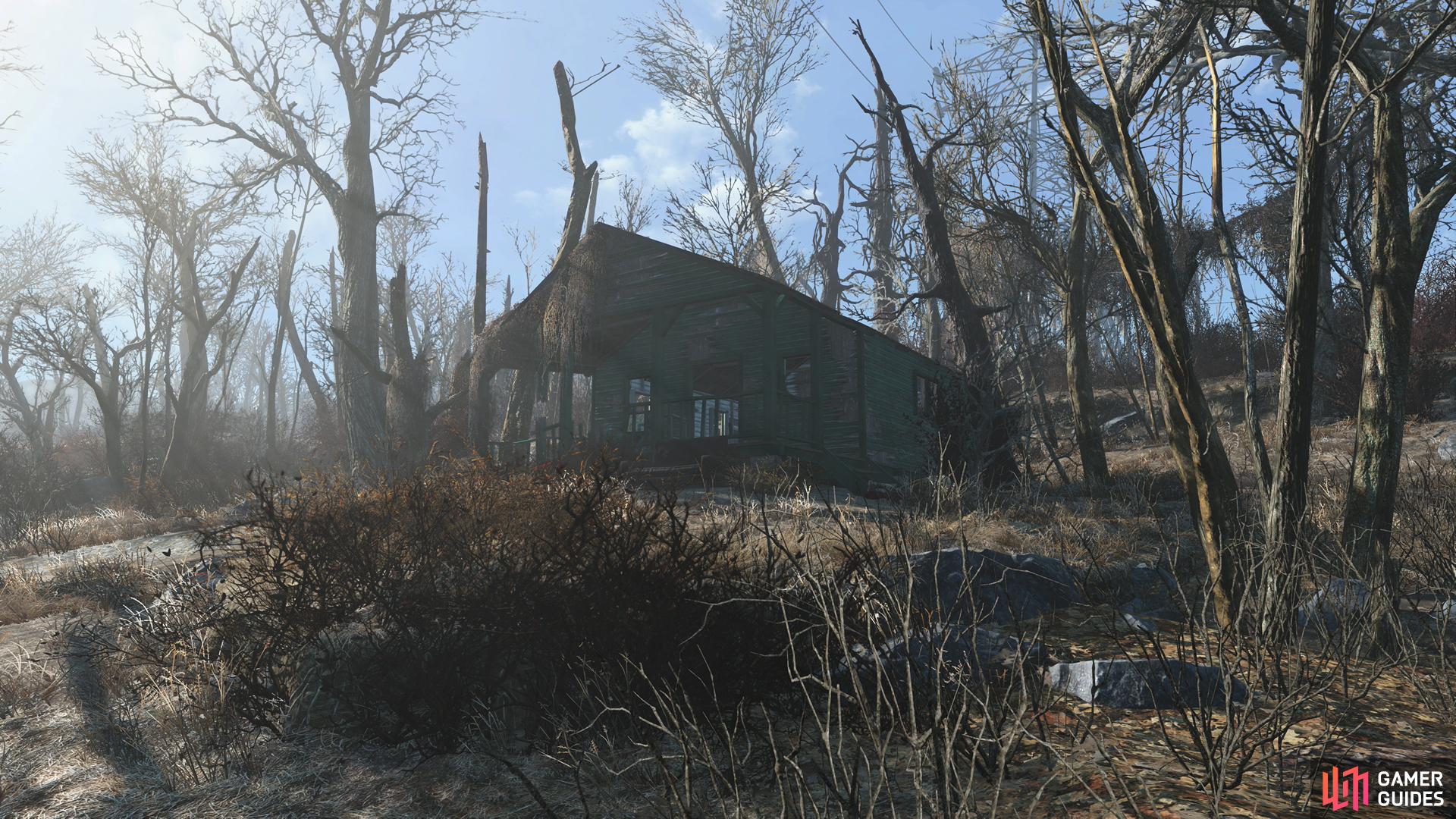 The ruins of the Gorski Cabin.