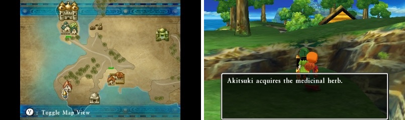 The location of the treasure chest on the overworld map.