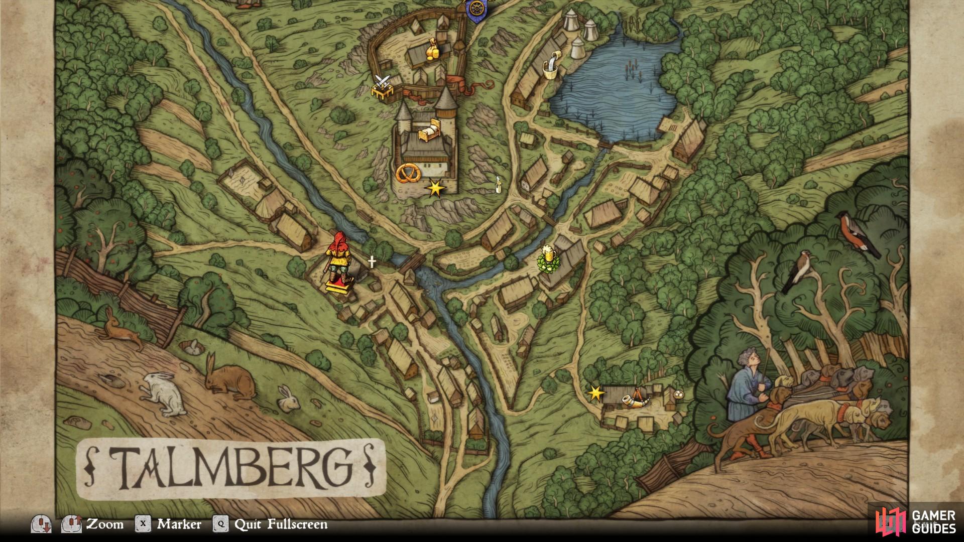 The location of the Talmberg blacksmith’s house.