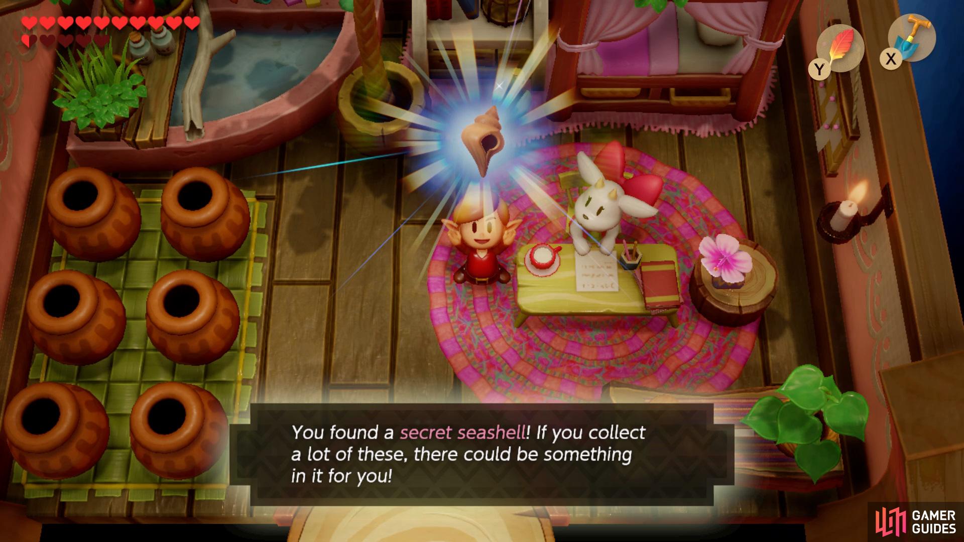 Collect the Secret Seashell from Cristine after delivering the Goat’s Letter.