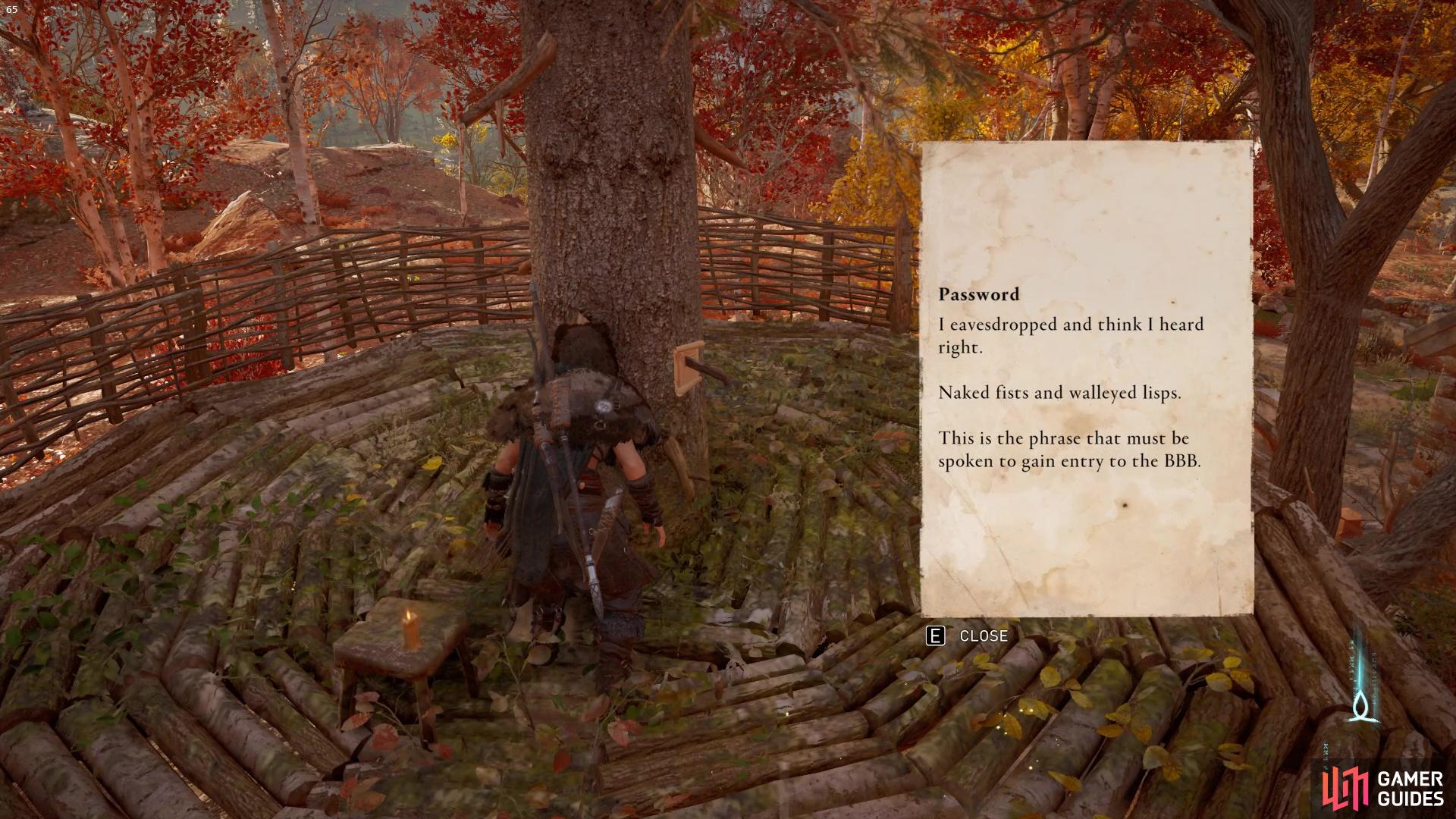 You can find the password you need pinned to the tree above the crow’s nest. 