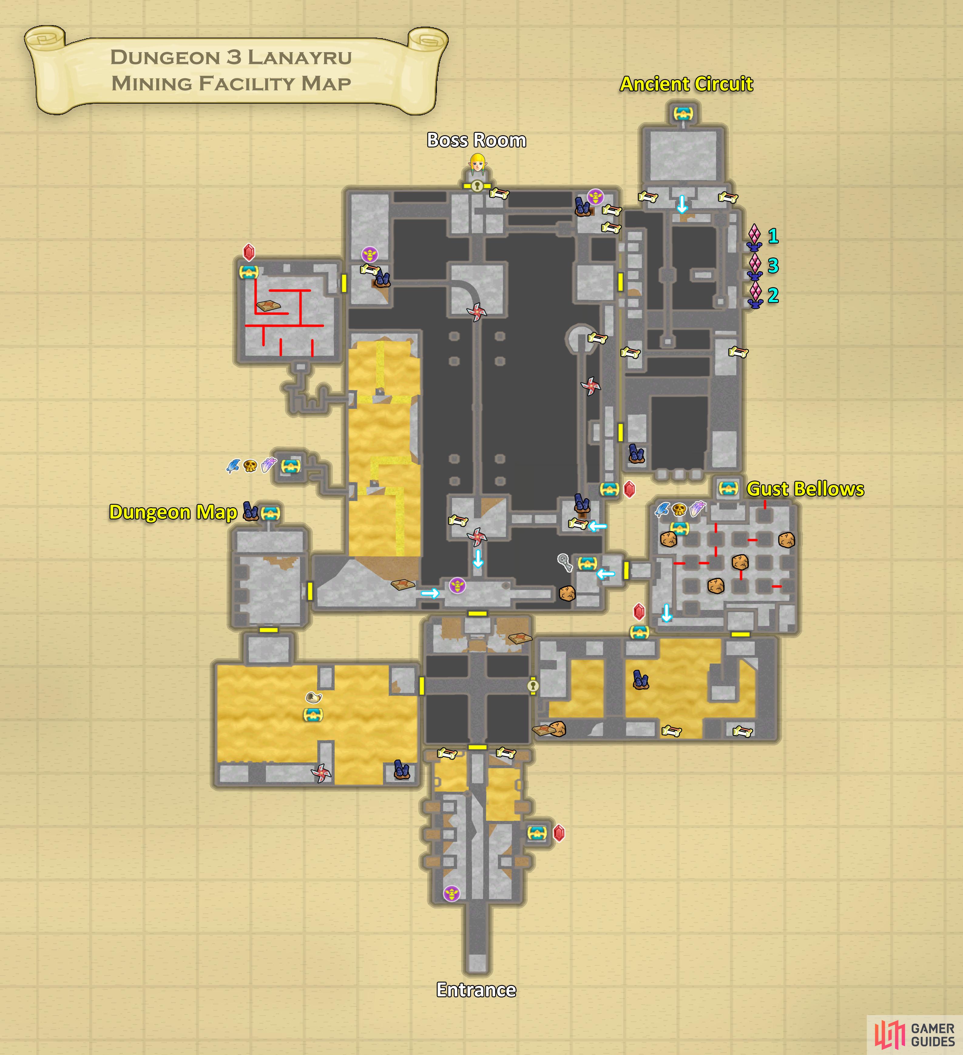 Map of Lanayru Mining Facility.