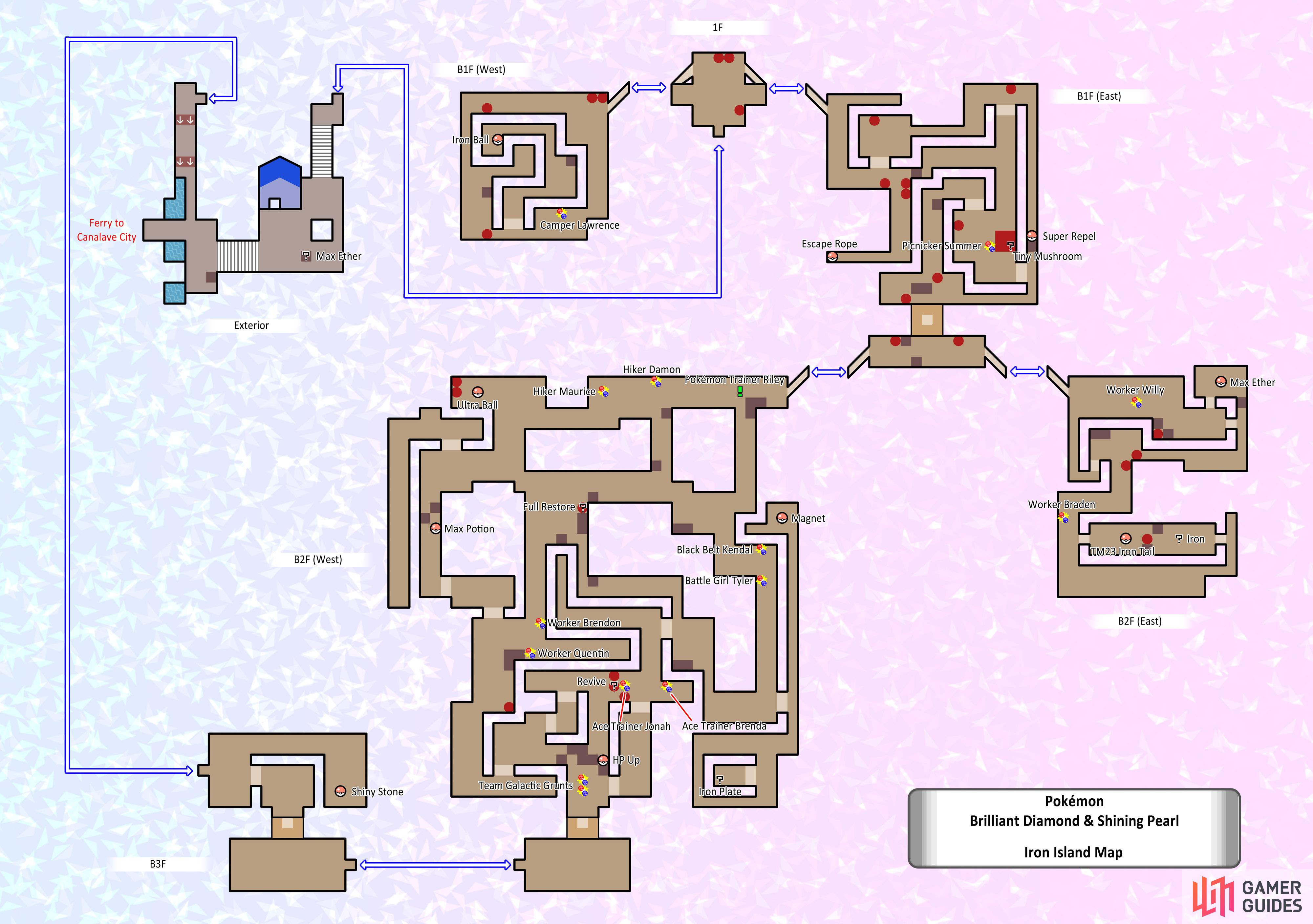 Full map of Iron Island. Because we love you.