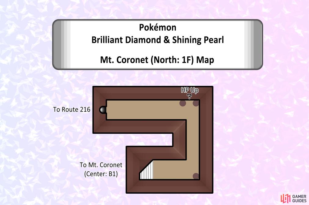 Map of Mt. Coronet (North: 1F).