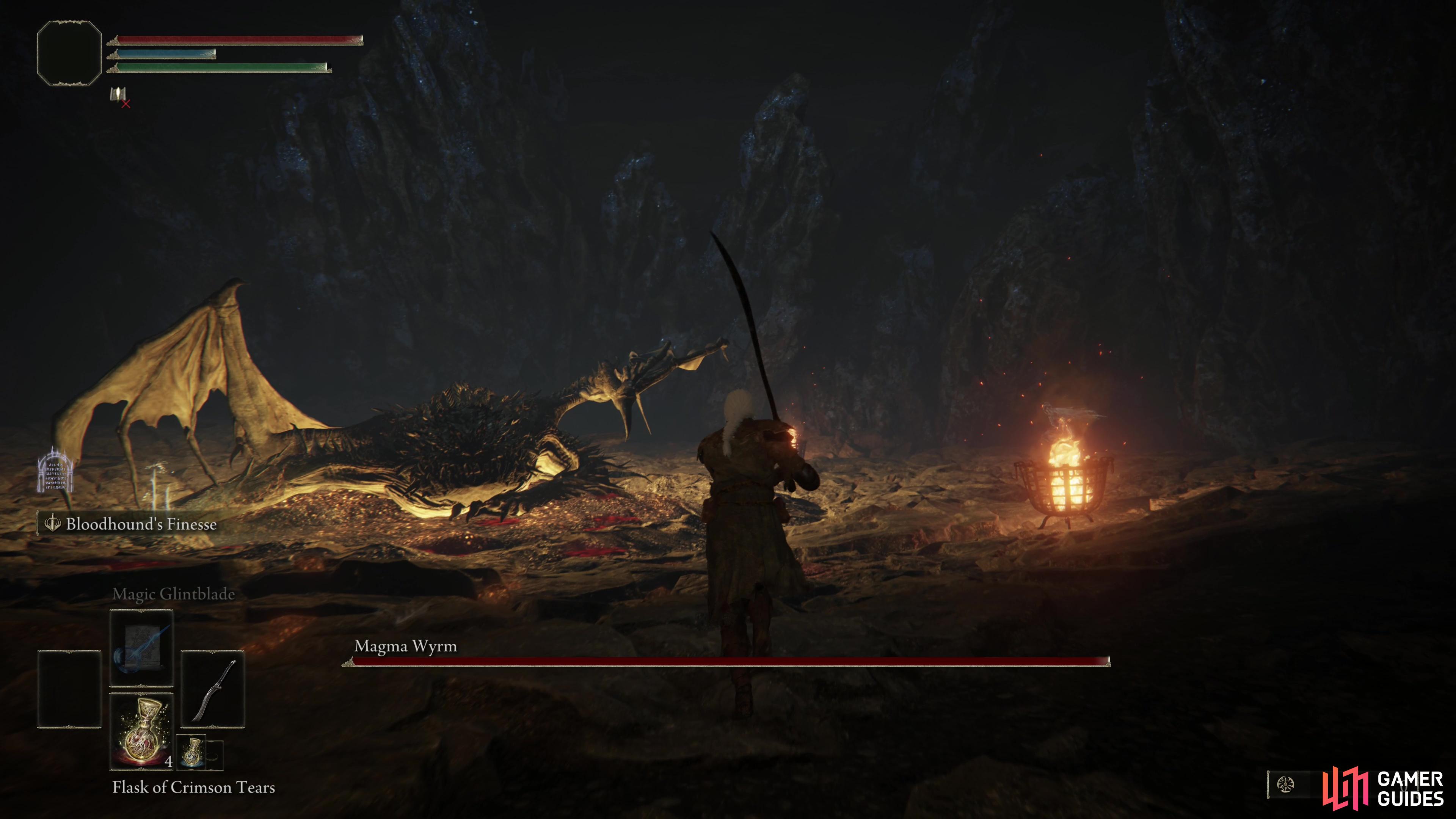 The Magma Wyrm in Gael Tunnel.