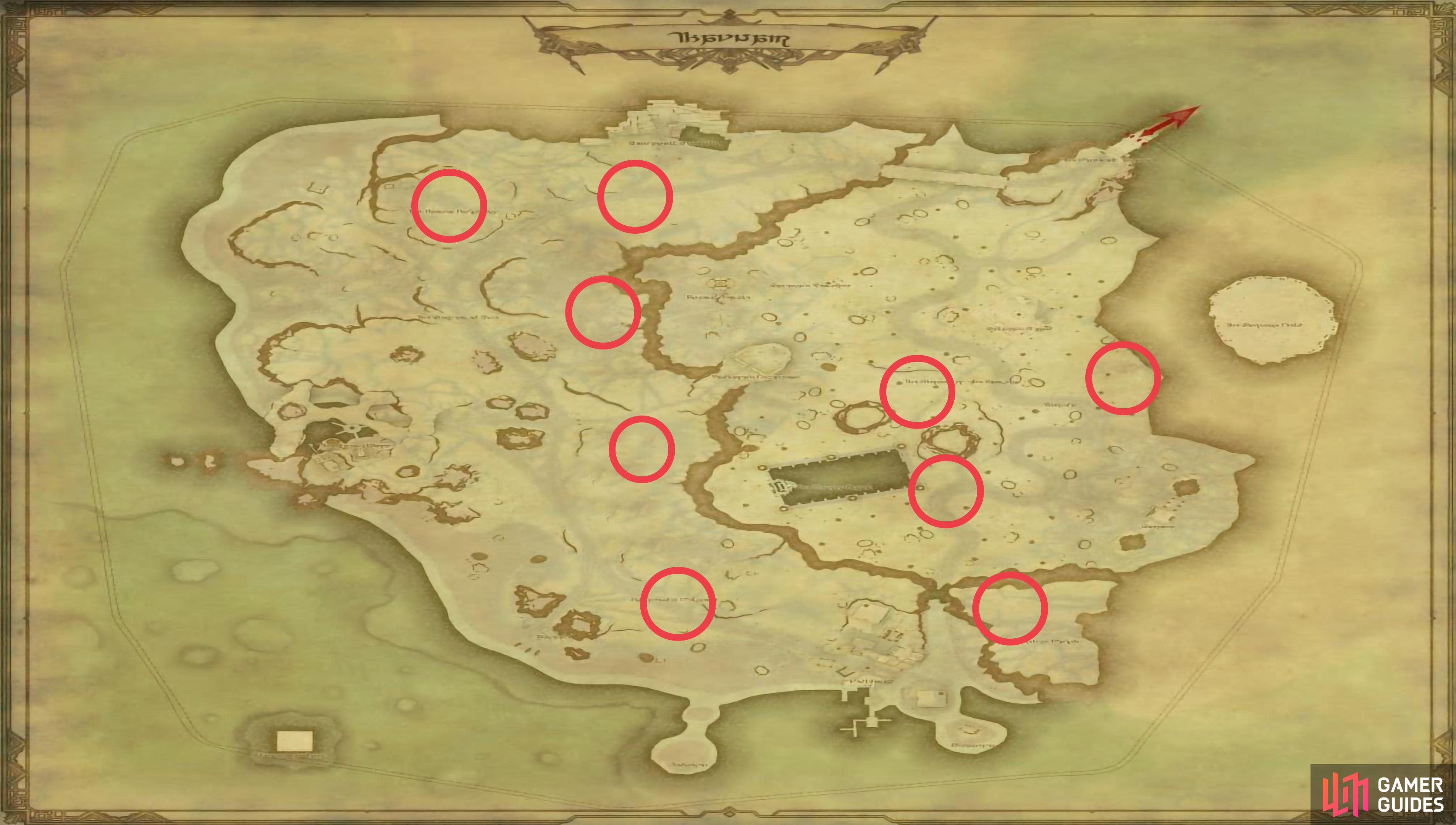 Yilan Spawn Locations.