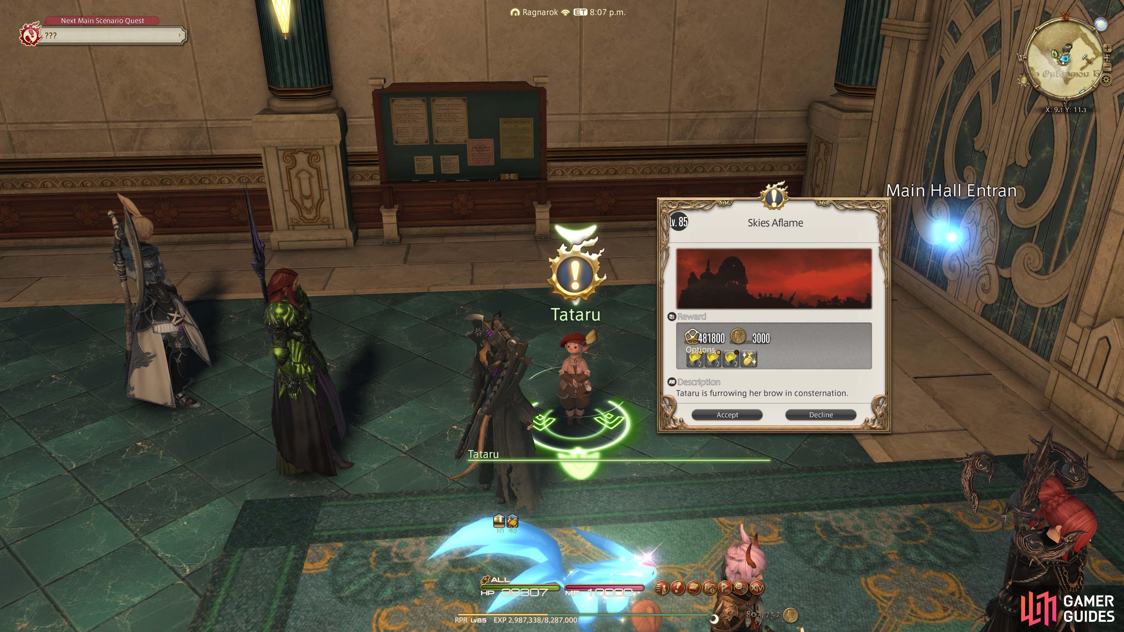 Speak to Tataru to begin the quest.