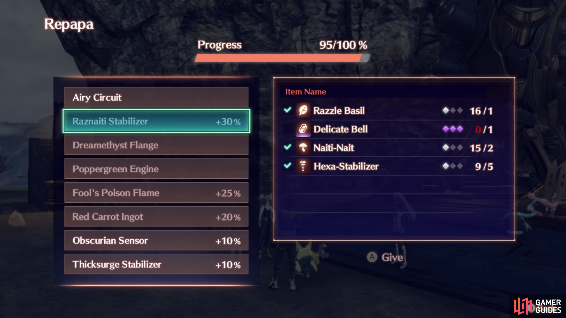 Raznaiti Stabilizer is a 30% progress completion build and the items are fairly obtainable!