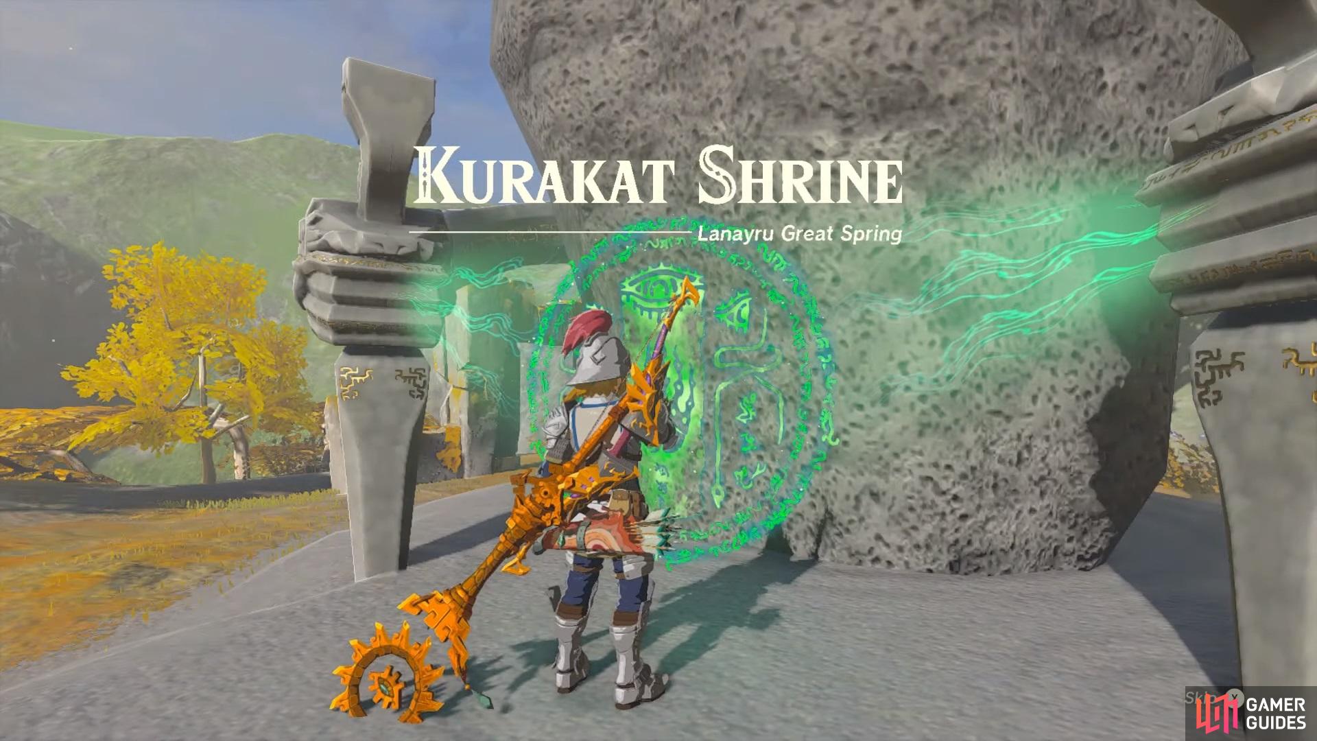 Activating the !Kurakat Shrine in Tears of the Kingdom