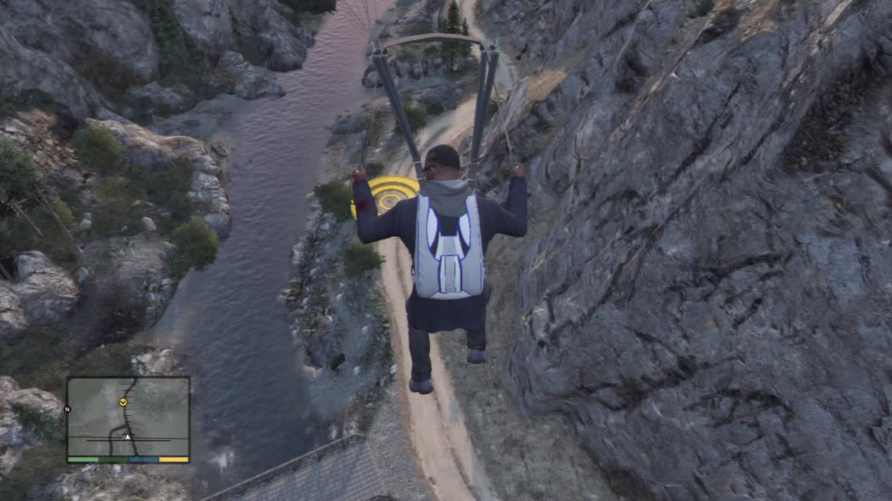 Make sure you are straight down the middle for the landing or you could veer into the mountains or the river. It is a narrow landing zone so try to get as close as you can.