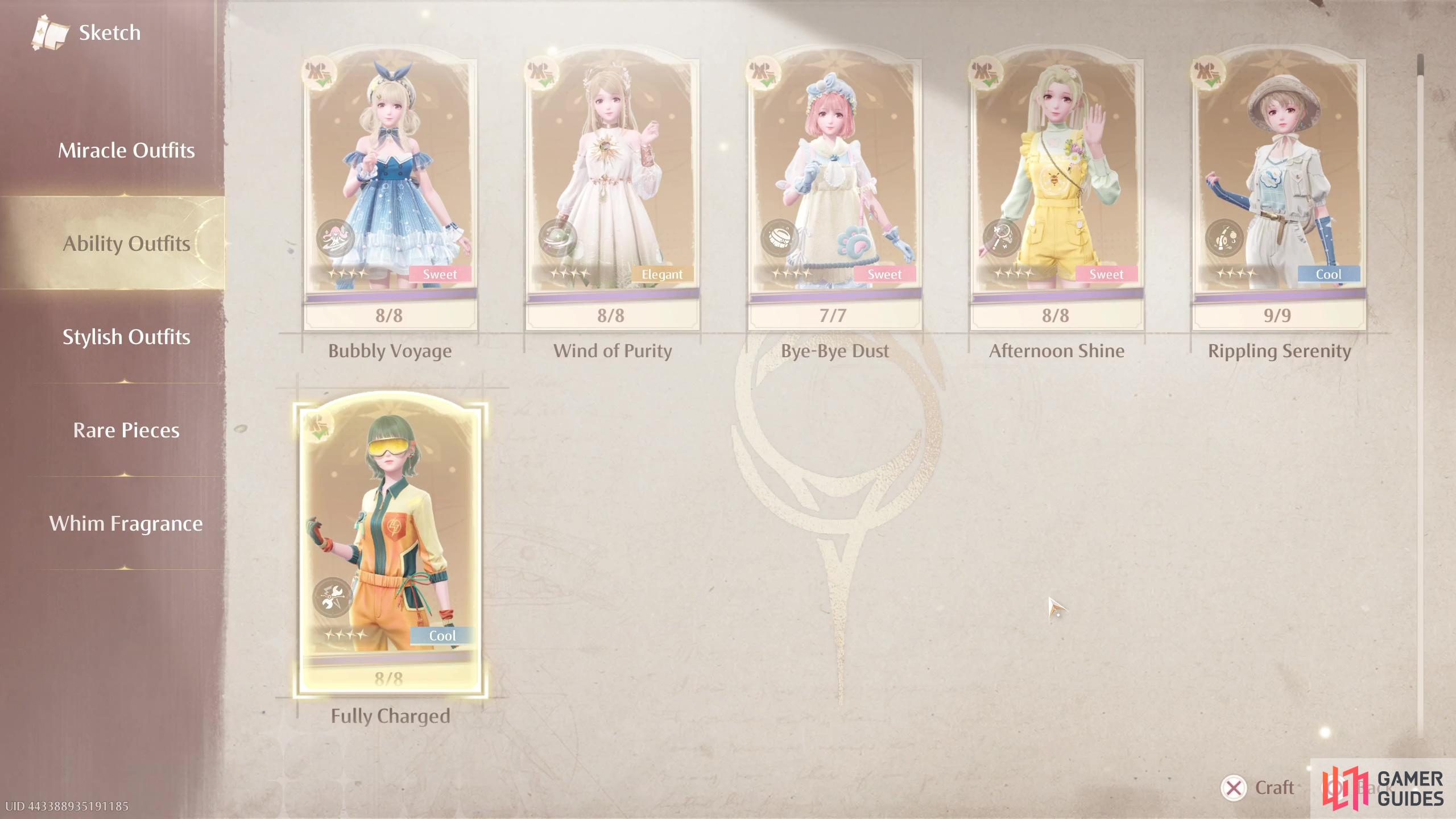 Ability Outfits are acquired via the main story.