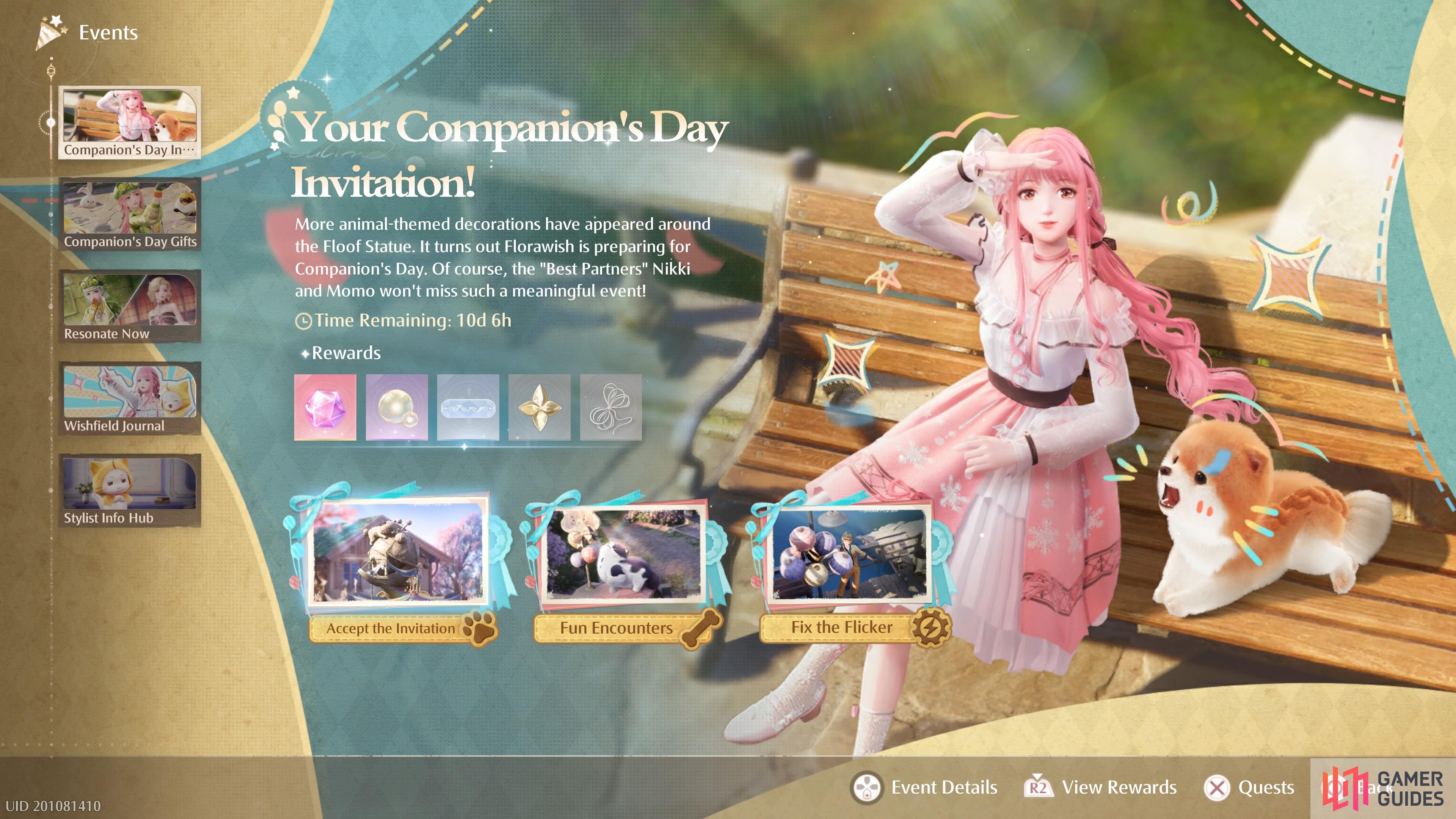 The Companions Day Invitation Event has a variety of rewards up for grabs.