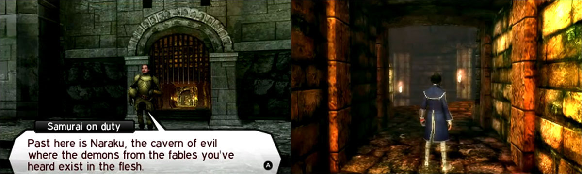 Inside dungeons (and other locations) you’ll encounter demons by bumping into them.