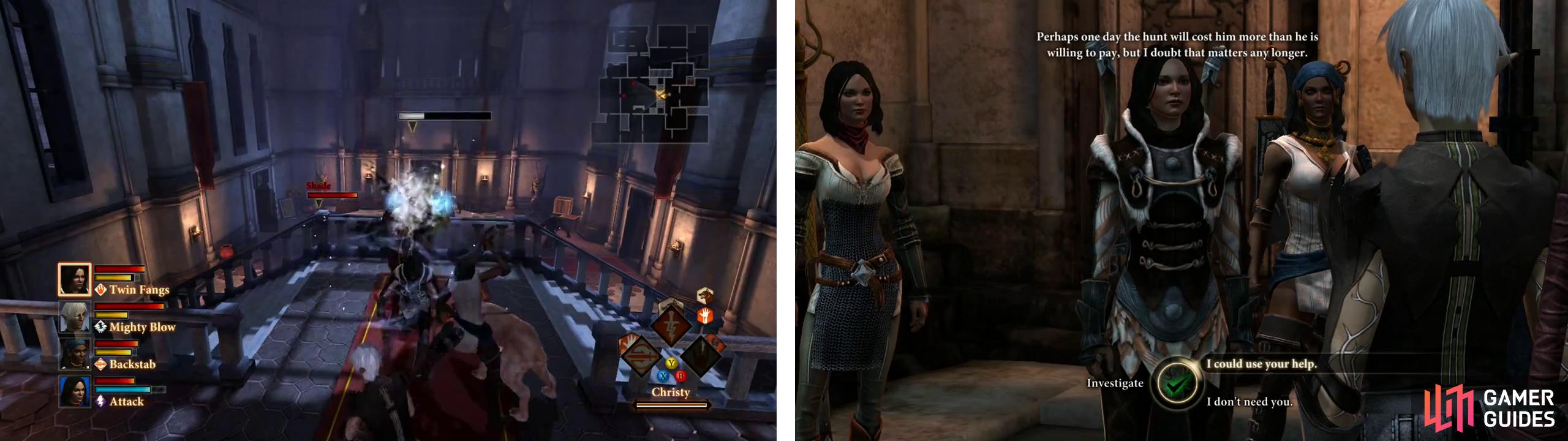 After clearing the main room (left), a scene will play that allows you to recruit Fenris.