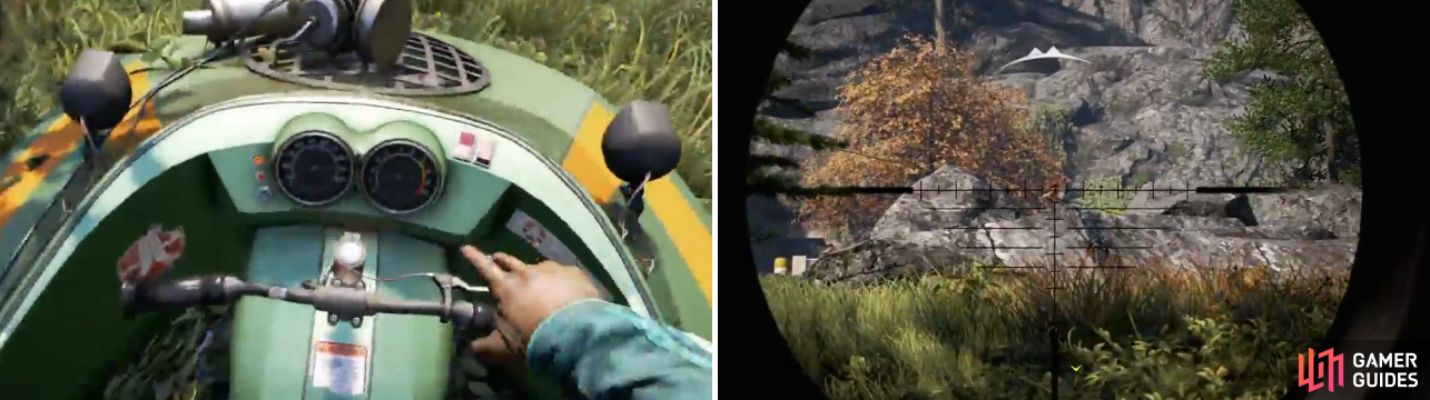 Grab the hovercraft (or the boat) and give chase, then kill all the enemies outside of the vault before going inside.