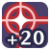 "Hit +20" icon